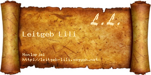 Leitgeb Lili névjegykártya