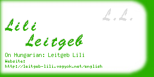 lili leitgeb business card